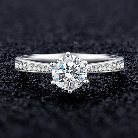 Certified 2ct. t.w. Moissanite Bridal Engagement Wedding Ring NEW - Picture 11 of 15